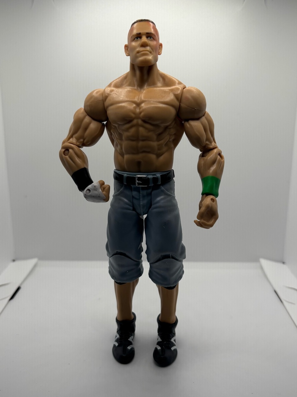 2/20$ 🐮 2011 WWE Mattel John Cena Wrestling Figure Green And Black Wristbands